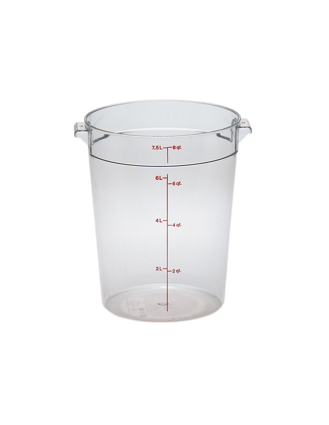 CAMBRO - RFSCW8-135 - Recipiente redondo 7,6 L - 25,2 x 25,2 cm - Transparente (Tapa no incluida)