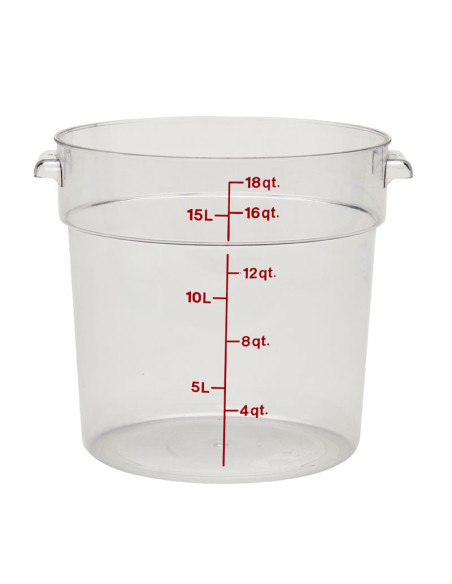 CAMBRO - RFSCW18-135 - Recipiente redondo 17,2 L - 37,8 x 37,8 cm - Transparente (Tapa no incluida)