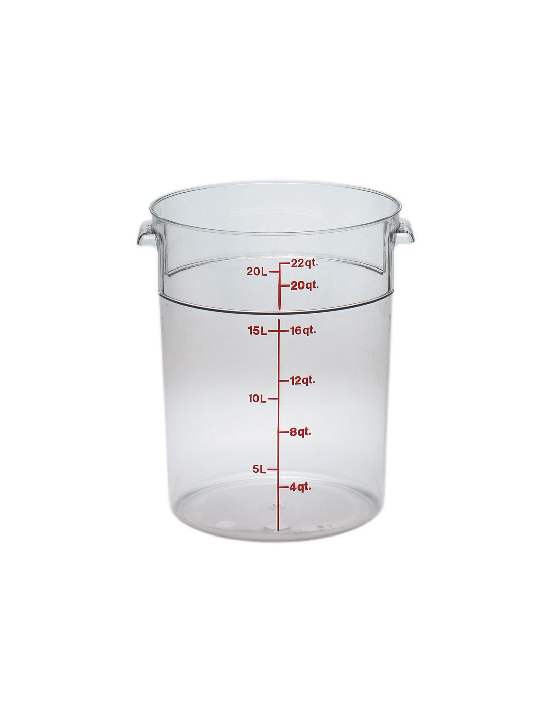 CAMBRO - RFSCW22-135 - Recipiente redondo 20,8 L - 37,8 x 37,8 cm - Transparente (Tapa no incluida)
