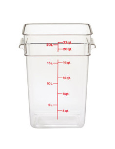 CAMBRO - 22SFSCW-135 - Recipiente cuadrado 20,8 L - Transparente
