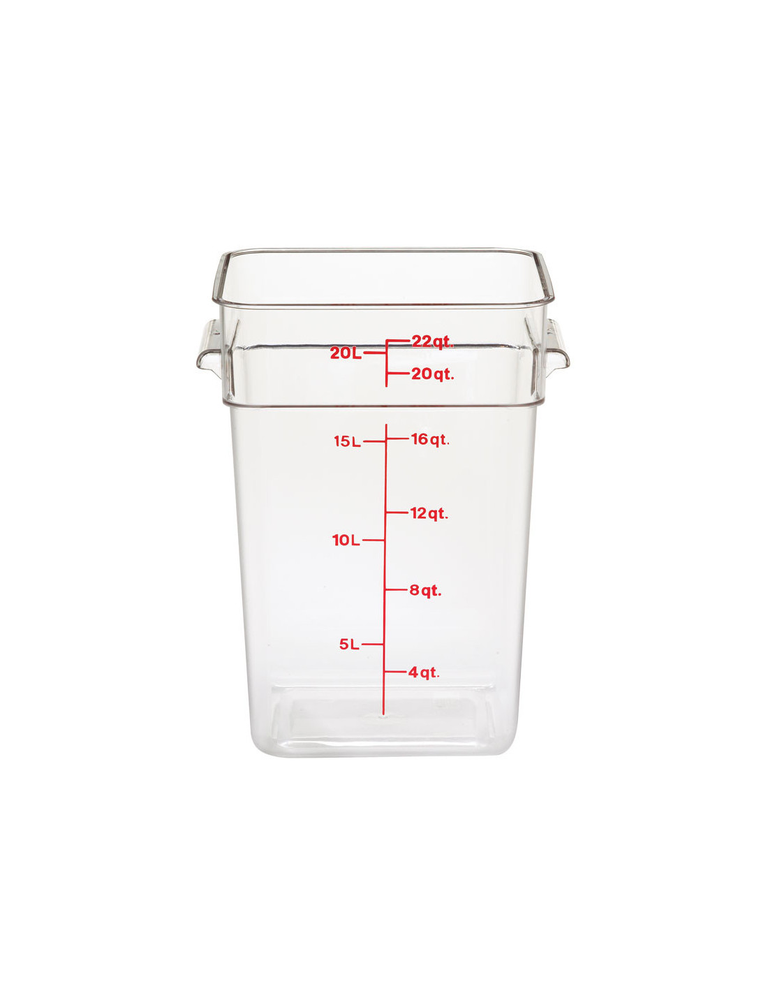 CAMBRO - 22SFSCW-135 - Recipiente cuadrado 20,8 L - Transparente
