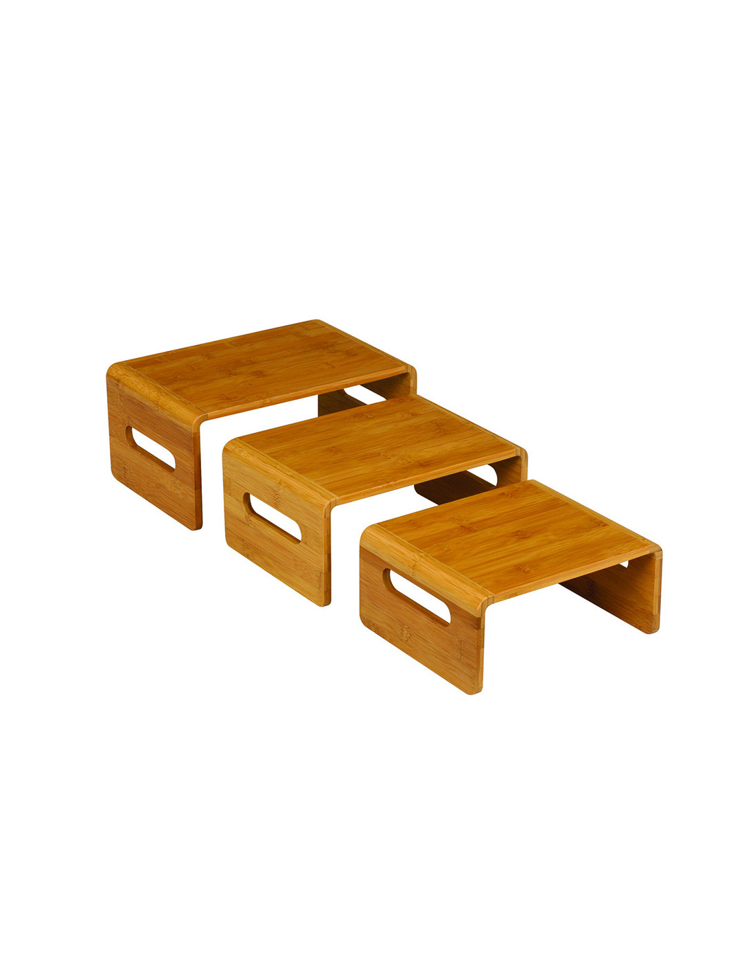 Soportes Apilables de Bamboo para Buffet Rosseto