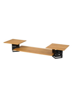 Kit Expositor Modulado Negro Mate con Superficies de Bamboo Rosseto