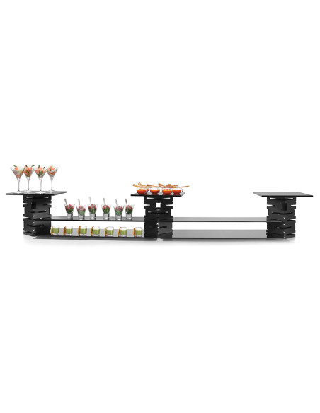 Kit de Elevadores y Soportes en Negro Rosseto