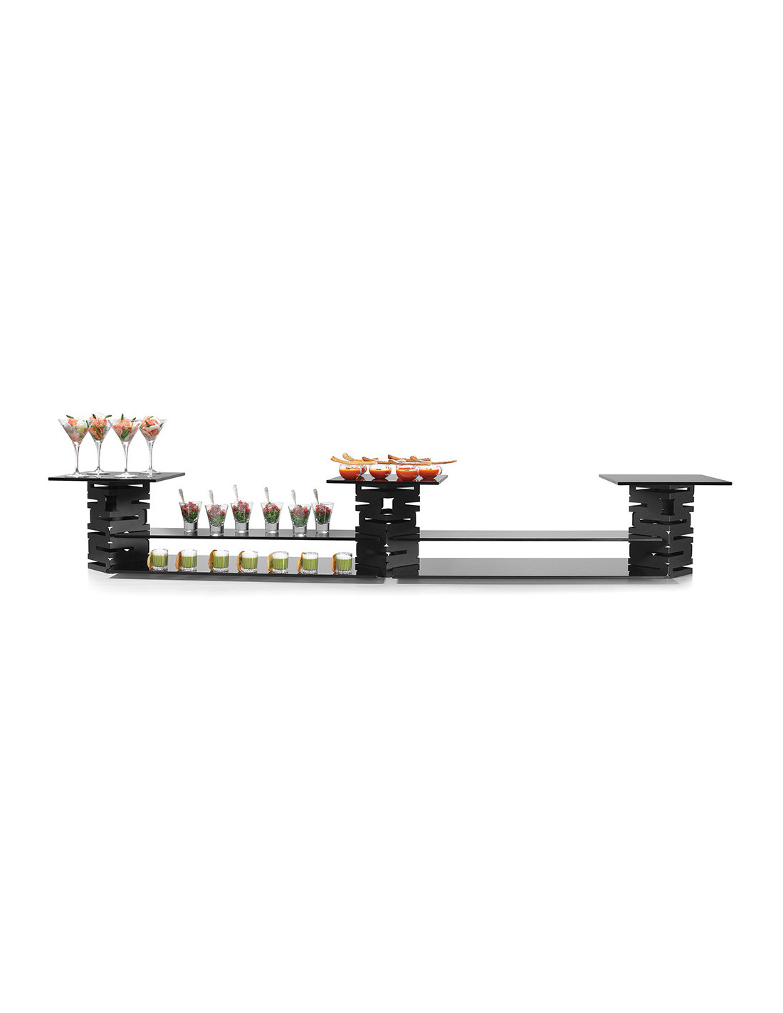 Kit de Elevadores y Soportes en Negro Rosseto