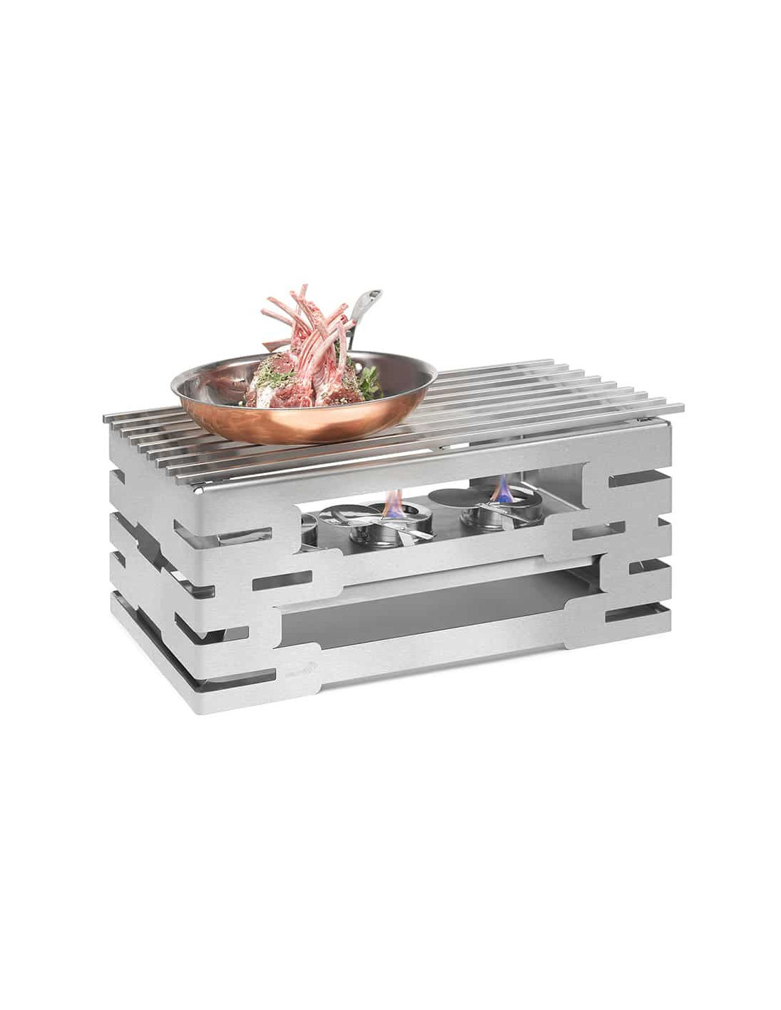 Kit Calentador Multi Chef Rosseto Acero Inoxidable Asador