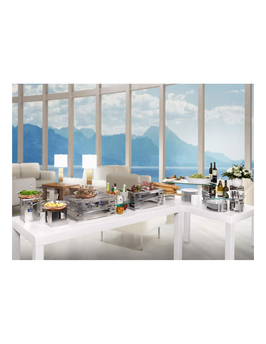 Kit Calentador Multi Chef Acero Inoxidable Rosseto