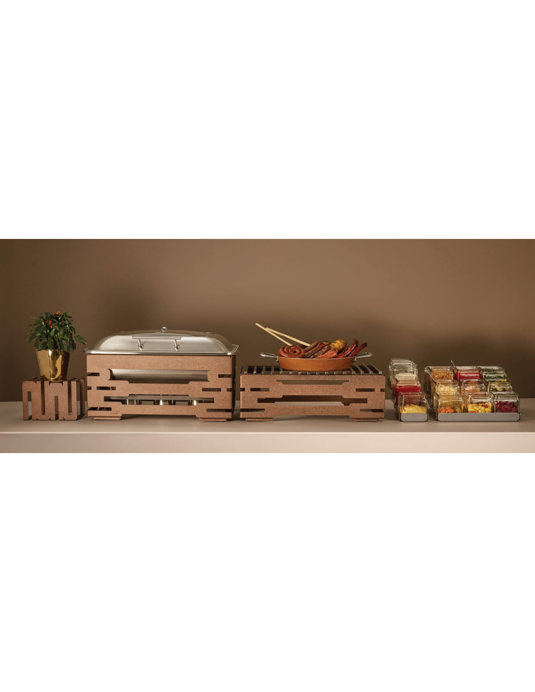 Kit Calentador Multi Chef Bronce Rosseto