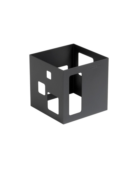 Calentador Cuadrado Rosseto de Acero Inoxidable Negro Mate