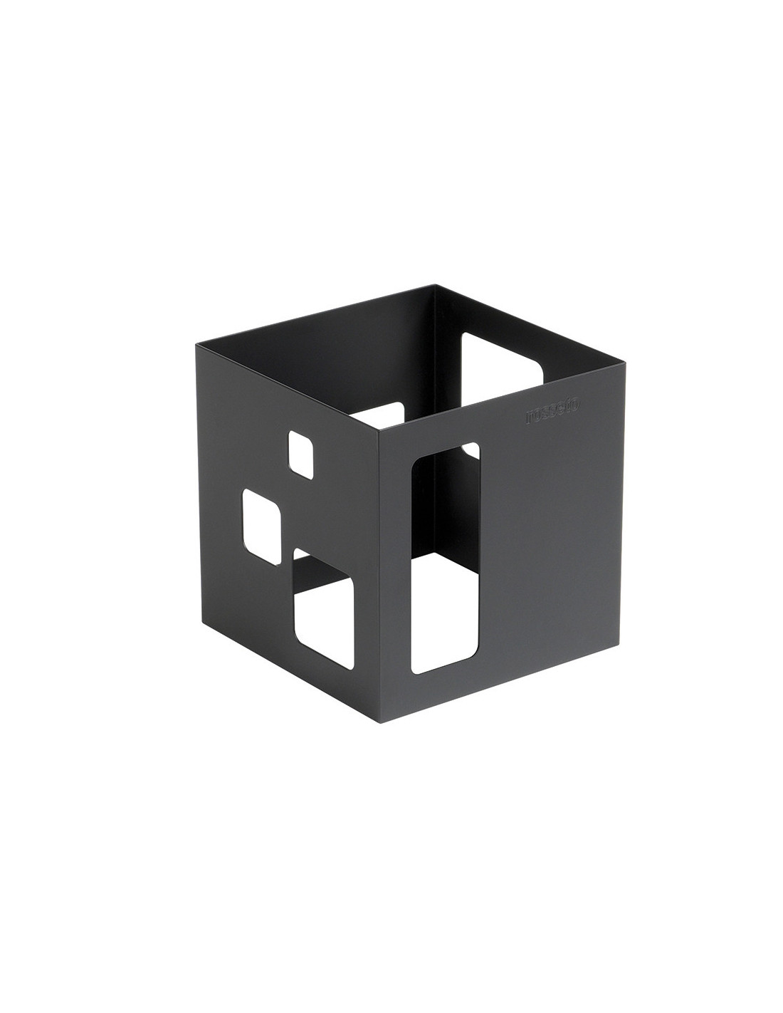 Calentador Cuadrado Rosseto de Acero Inoxidable Negro Mate