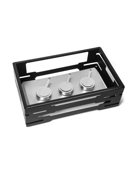 Calentador de Acero Negro Mate Multi Chef Rosseto