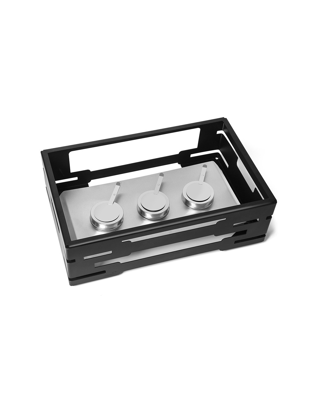 Calentador de Acero Negro Mate Multi Chef Rosseto