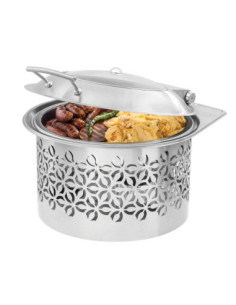 Bandeja Circular para Servir Caliente de Acero Inoxidable Rosseto