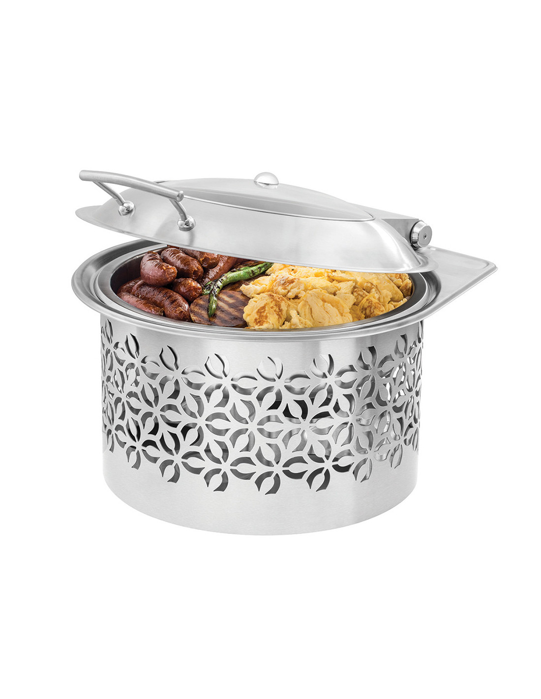 Bandeja Circular para Servir Caliente de Acero Inoxidable Rosseto