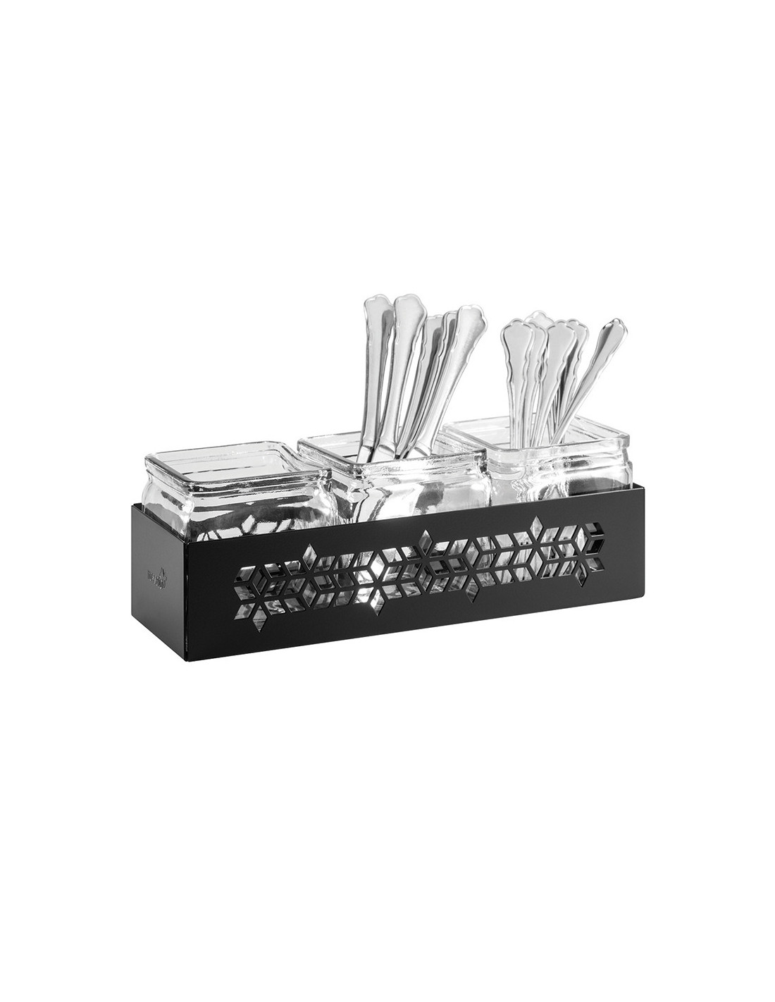 Jarra Mosaico Negra para Condimentos Rosseto