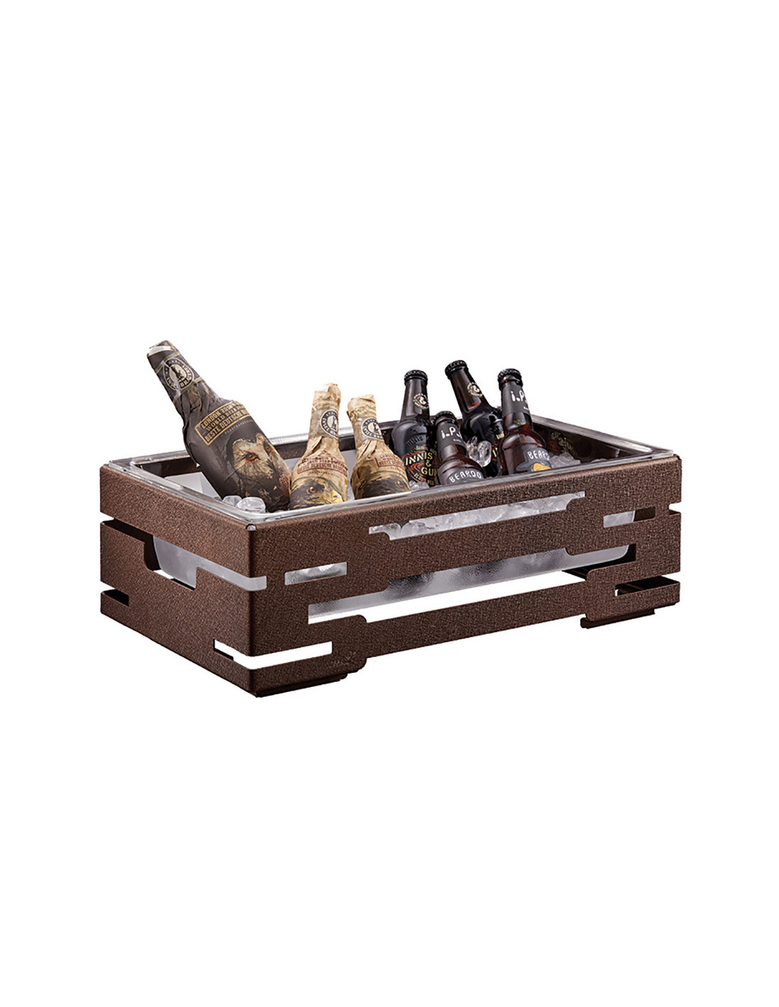 Vitrina Refrigerada de Acero Bronce para Buffets Rosseto