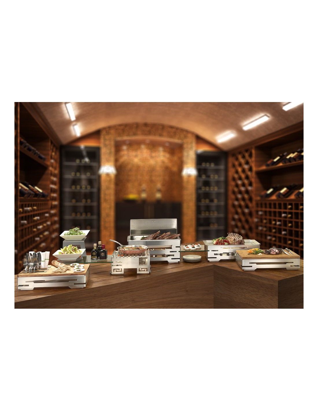 Marco Buffet Multi Chef Acero Inoxidable Rosseto