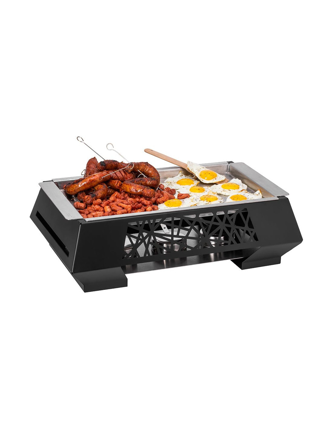 Calentador Multi Chef Negro 7" 3 Soportes Rosseto