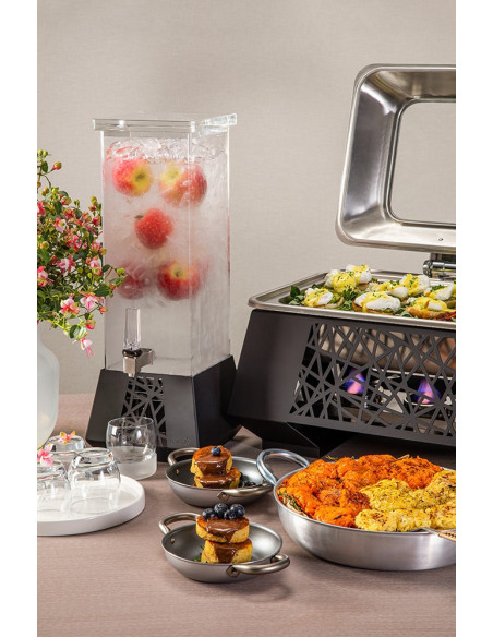Calentador Multi Chef Negro 7" 3 Soportes Rosseto