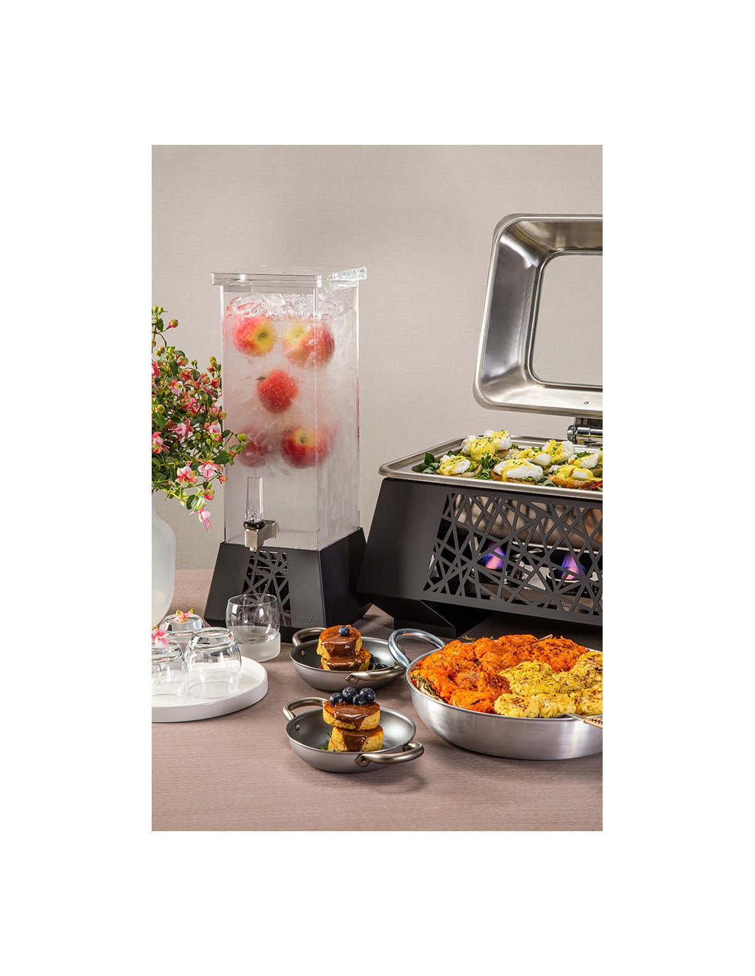Calentador Multi Chef Negro 7" 3 Soportes Rosseto