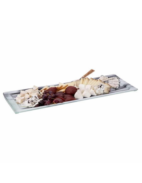 Plancha Rectangular Grande Aroma Negro y Blanco Rosseto