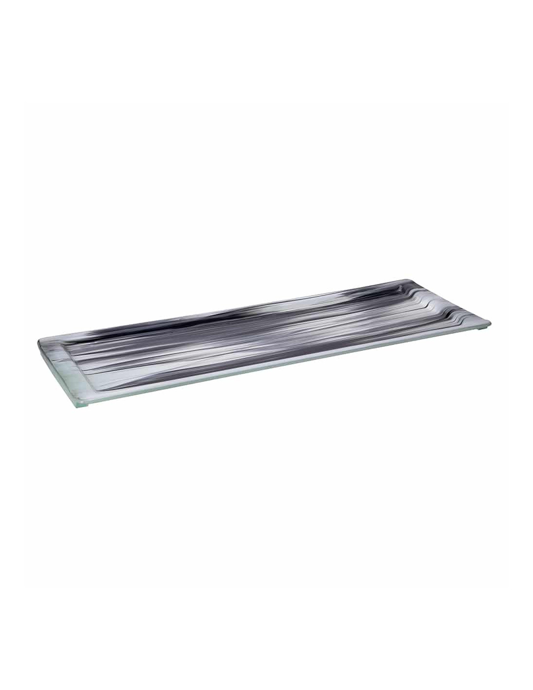 Plancha Rectangular Grande Aroma Negro y Blanco Rosseto