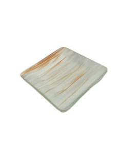 Platos Cuadrados Mini Dorados Rosseto para Buffet Premium