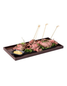 Estantería rectangular mediana en nogal para bares y restaurantes Rosseto
