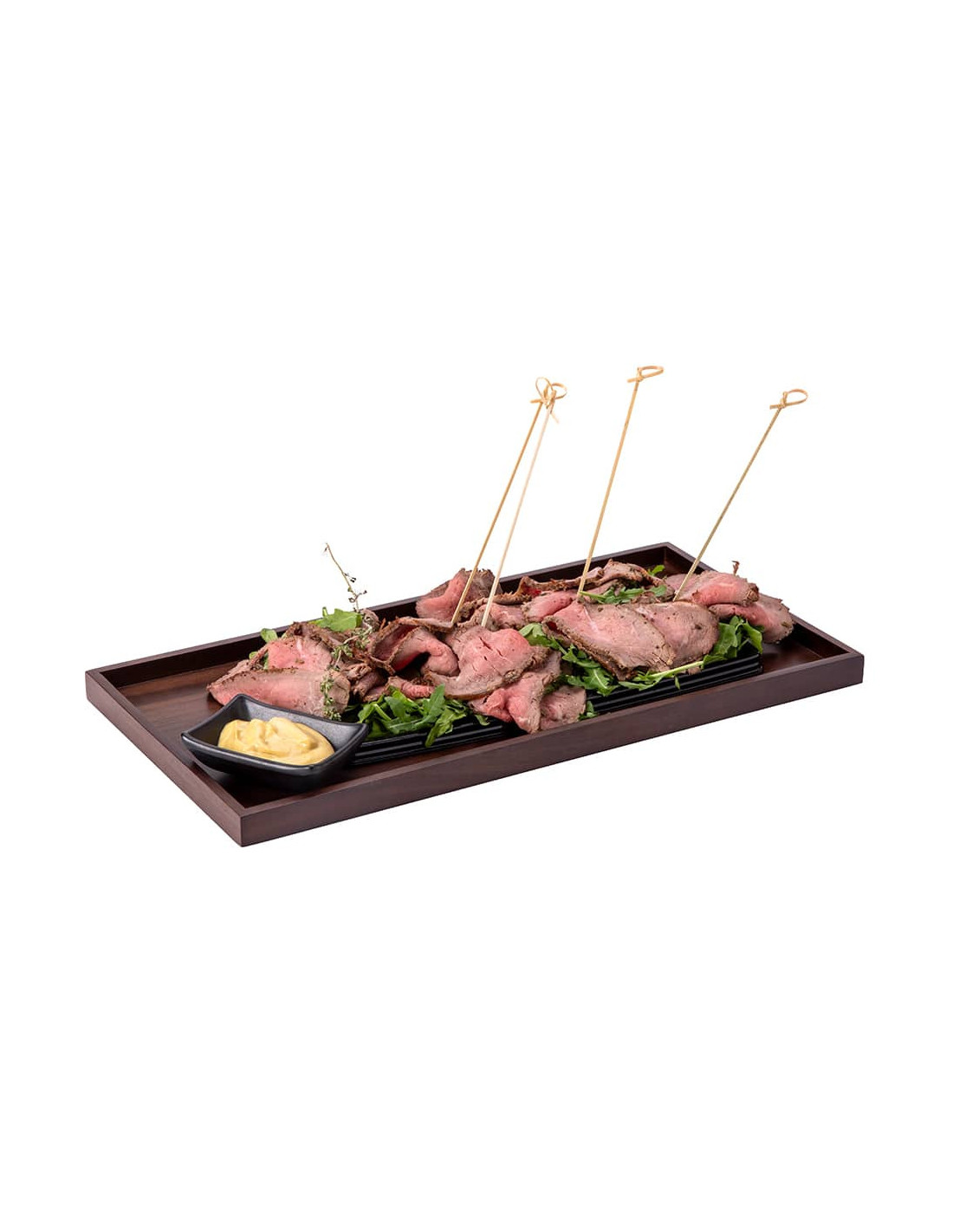 Estantería rectangular mediana en nogal para bares y restaurantes Rosseto