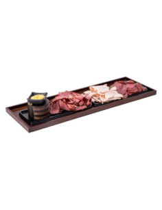 Estantería rectangular grande de nogal para hostelería Rosseto