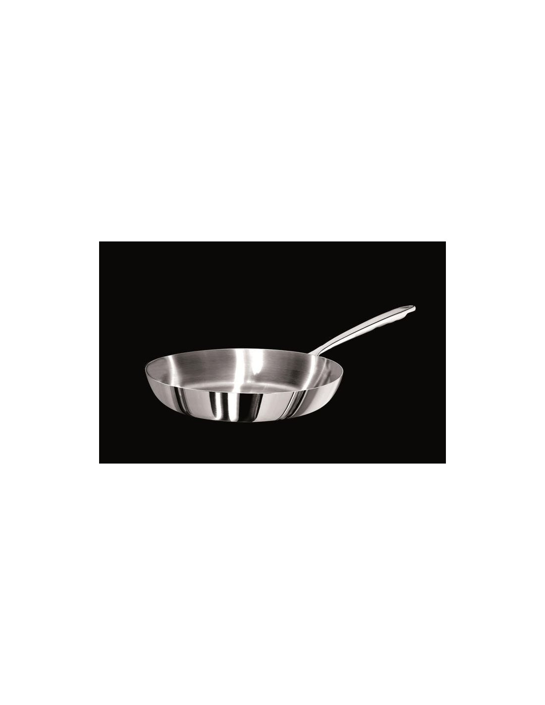 Sartén Alu-inox 1907 3 capas brillante, para inducción con un mango, diámetro 28 cm