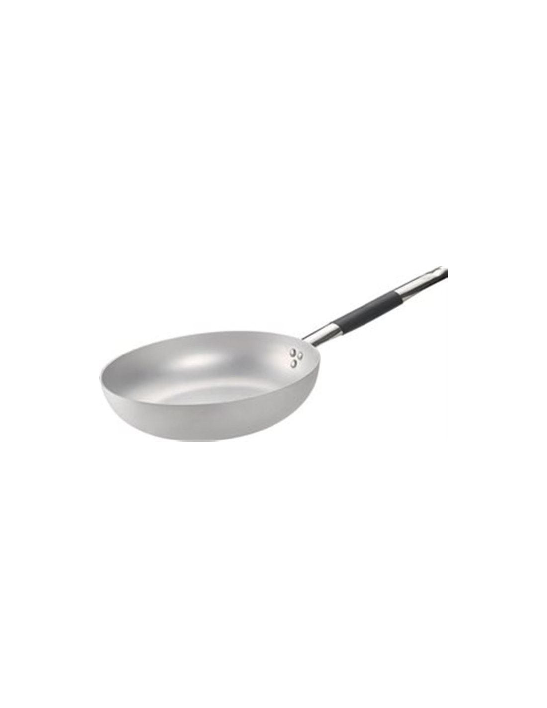 Sartén de inducción de aluminio de 3 mm de espesor con mango frío, diámetro 24 cm
