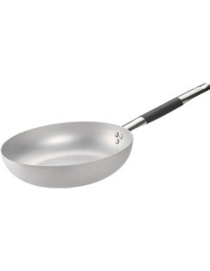Sartén de inducción de aluminio de 3 mm de espesor con mango frío, diámetro 28 cm