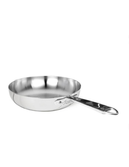 Sartén acampanada de aluminio 1907 de 3 capas de alto brillo, para inducción con un mango, diámetro 32 cm
