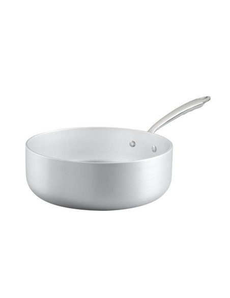 1907 Cacerola baja de aluminio de 5mm para inducción, un mango, diámetro 20cm