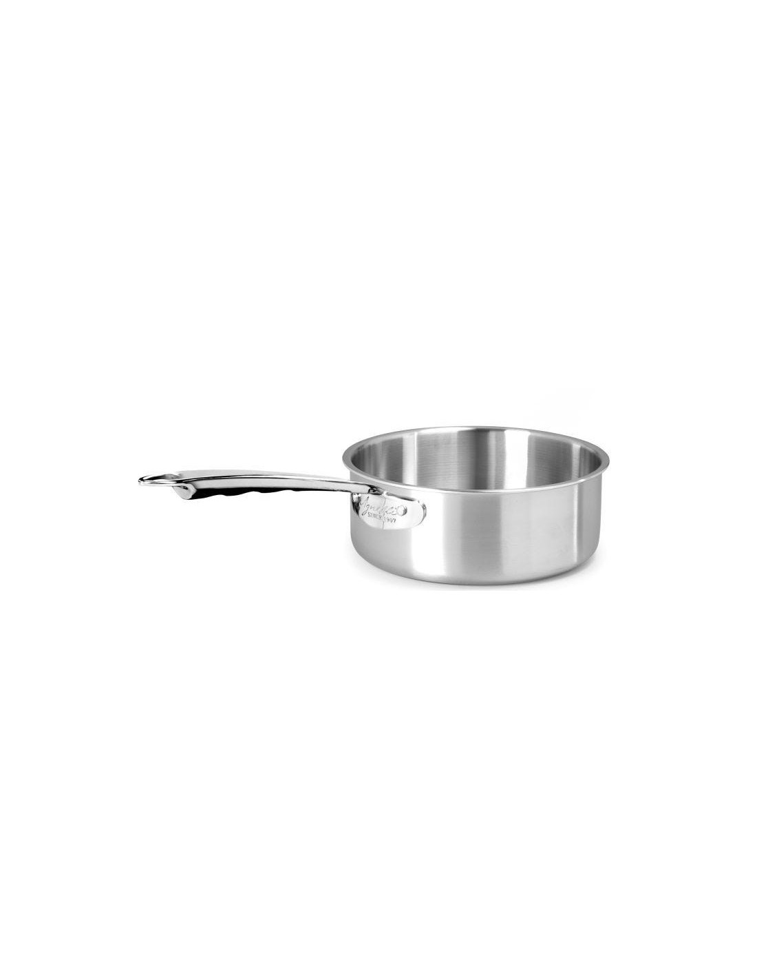 Cacerola baja de aluminio con un asa, 1932, diámetro 10 cm.
