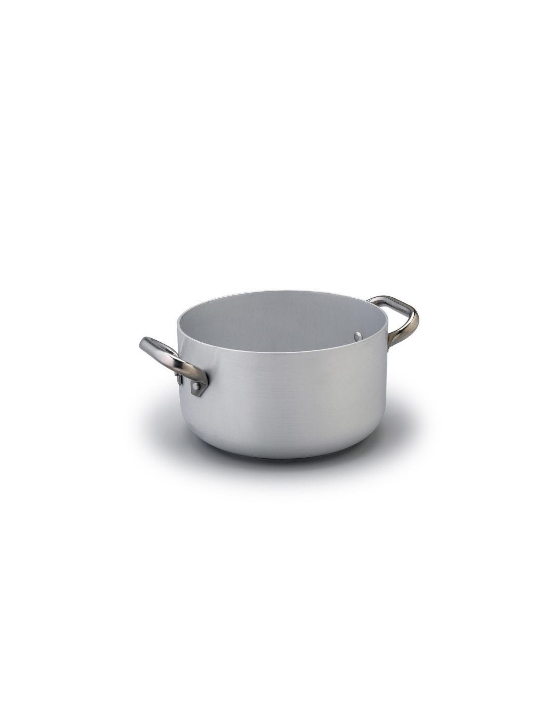 Cacerola de aluminio de 3 mm de espesor para inducción, dos asas, diámetro 32 cm