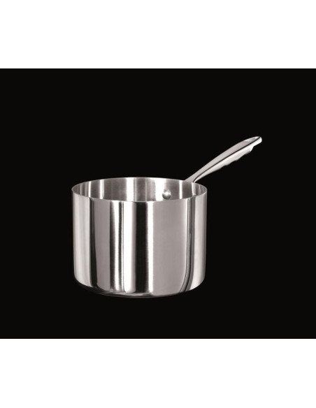 Cacerola Alu-inox 1907 de 3 capas de alto brillo, para inducción con un mango, diámetro 20 cm