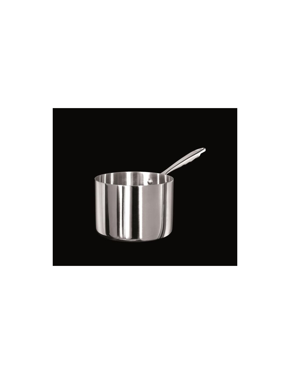 Cacerola Alu-inox 1907 de 3 capas de alto brillo, para inducción con un mango, diámetro 20 cm