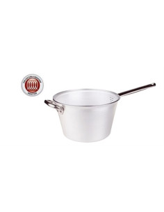 Olla para polenta radiante para inducción en aluminio de 5mm con asa y mango, diam. 24cm