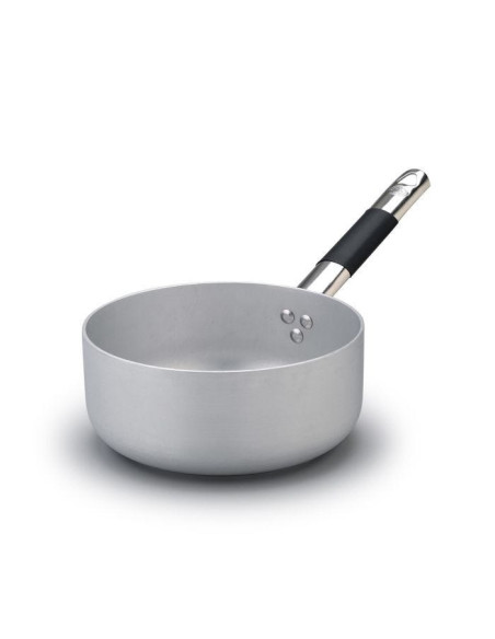 Cacerola baja de aluminio de 3mm para inducción, con mango "cool", diámetro 20cm