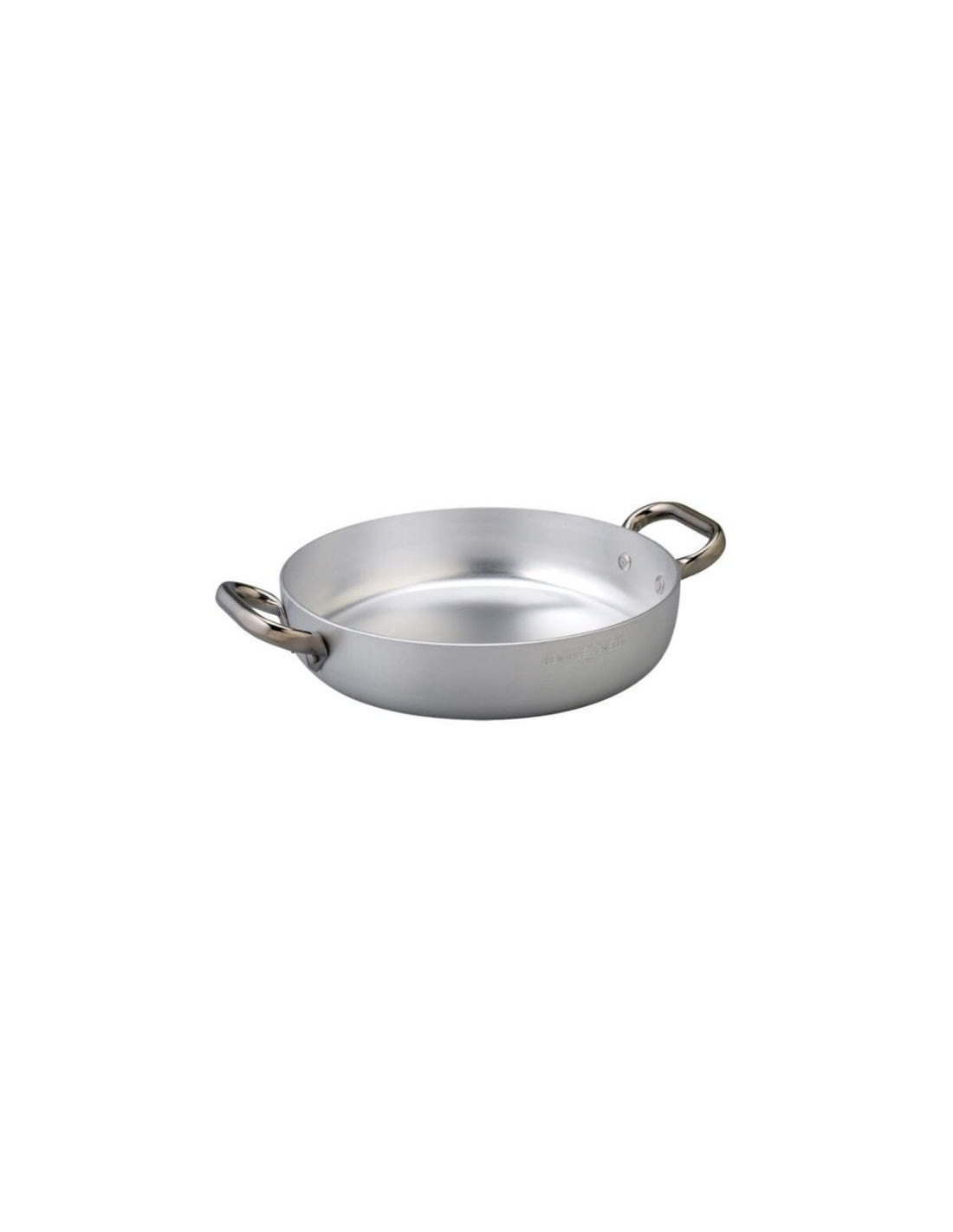 Sartén de aluminio de 3 mm para inducción, dos asas, diámetro 28 cm