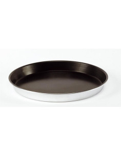 Molde redondo para tartas, aleación 3003, con revestimiento antiadherente (alto 3 cm), diámetro 32 cm