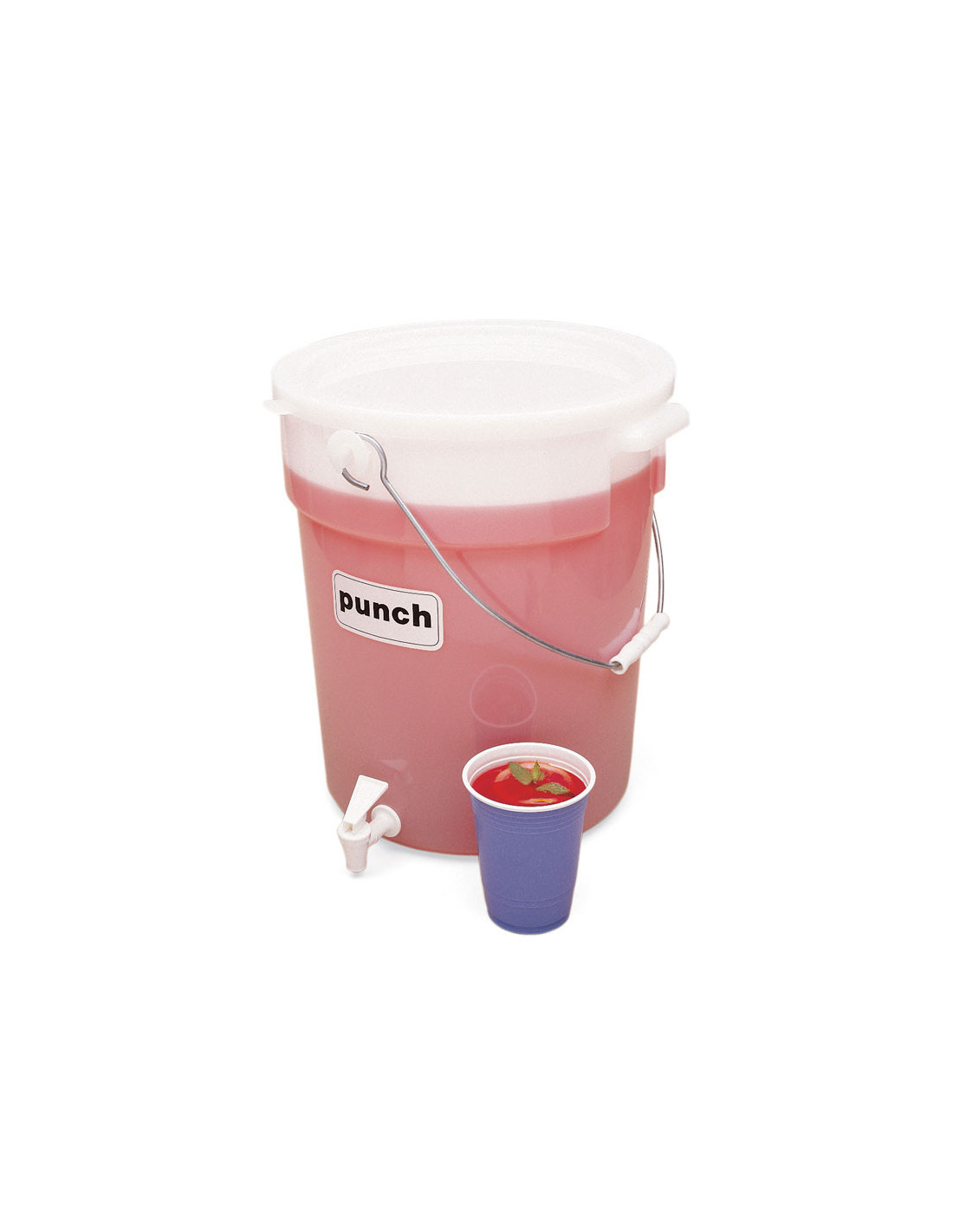 CAMBRO - DSPR6-148 - Surtidor de bebidas con tapa 21 L - 34,3 x 34,4 x 37,5 cm - Blanco