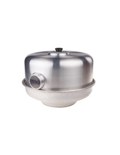 Horno con ojo con difusor de llama de acero inoxidable y moldes para tartas 10/10, diámetro 30cm