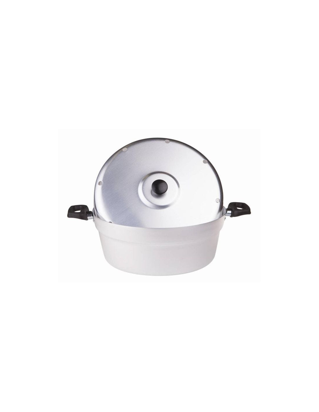 Horno para tartas con tapa y plancha de hierro, diámetro 28 cm.