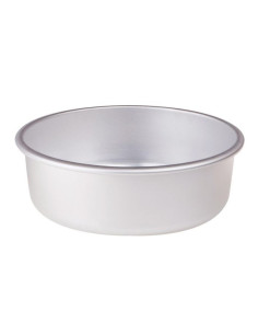 Molde cónico de aluminio para tartas con borde (alto 8 cm), diámetro 24 cm