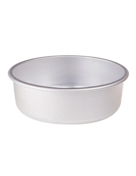 Molde cónico de aluminio para tartas con borde (alto 8 cm), diámetro 24 cm