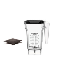 BLENDTEC - 40-609-62 - Jarra FOURSIDE de 1 litro con tapa plana dura para batidora profesional Blendtec