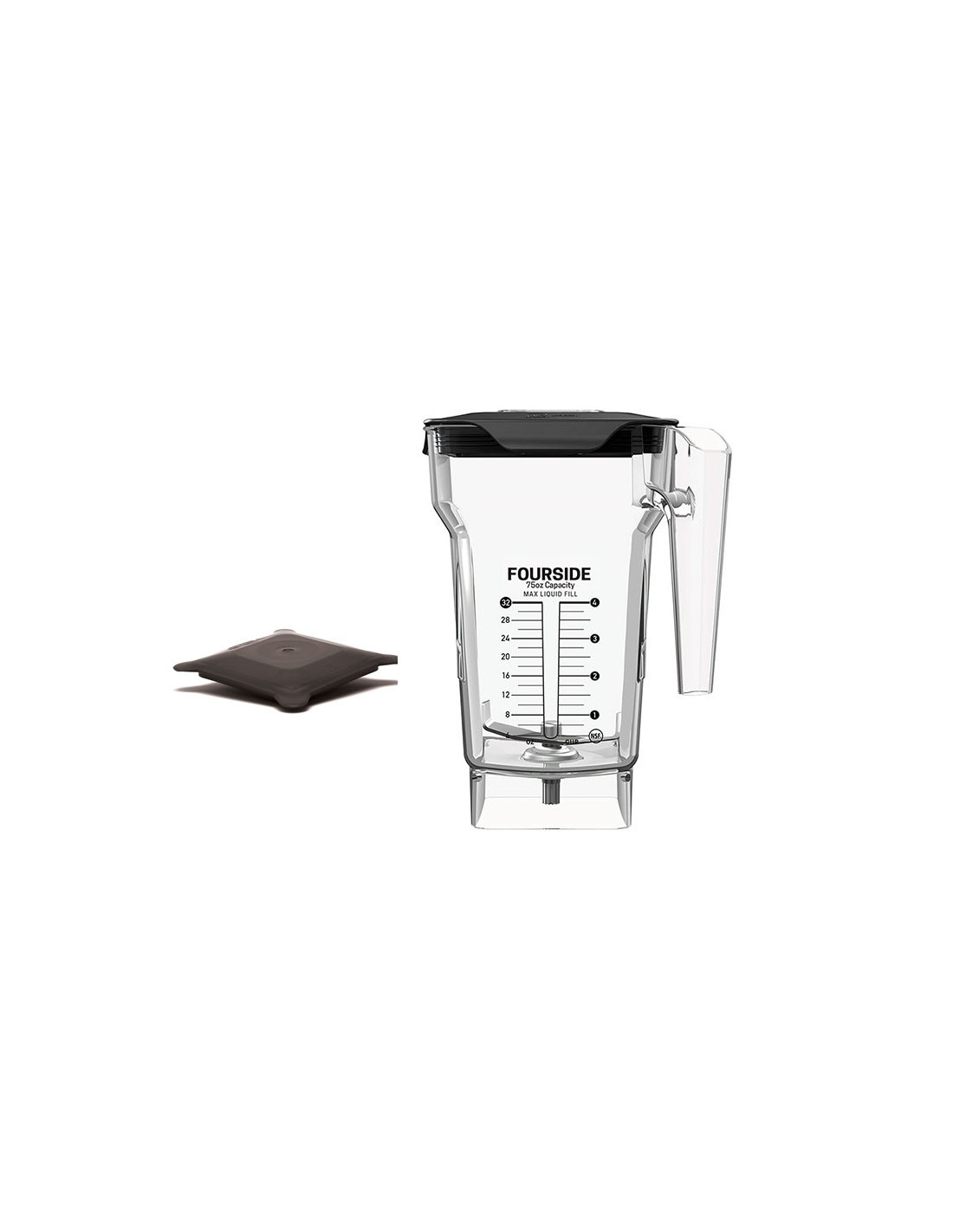 BLENDTEC - 40-609-62 - Jarra FOURSIDE de 1 litro con tapa plana dura para batidora profesional Blendtec